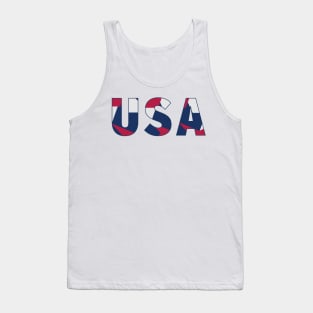 United States USA Red White and Blue Tank Top